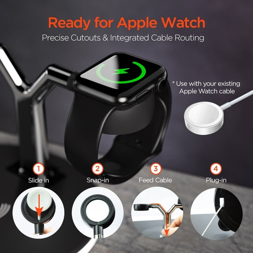 HyperGear MaxCharge 3-in-1 MagSafe-Compatible Wireless Charging Stand